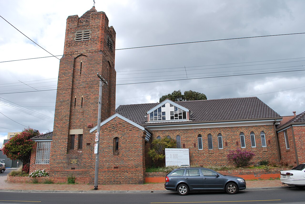 Brick tower of the Brunswick West Anglican Church