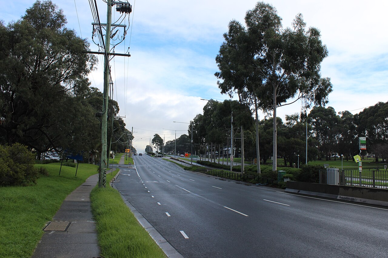 Burwood Highway outside Tally Ho Business Park