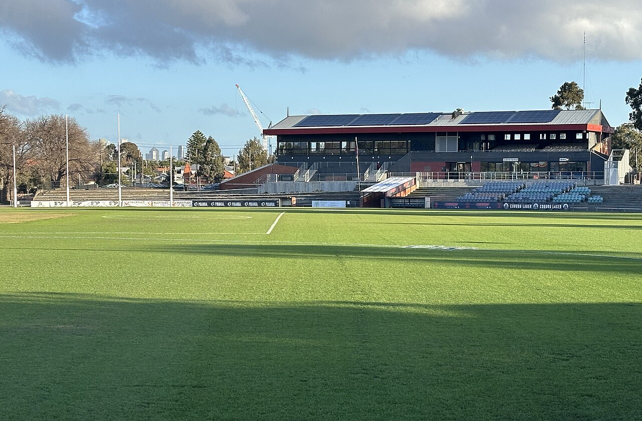 Coburg City Oval and grandstand