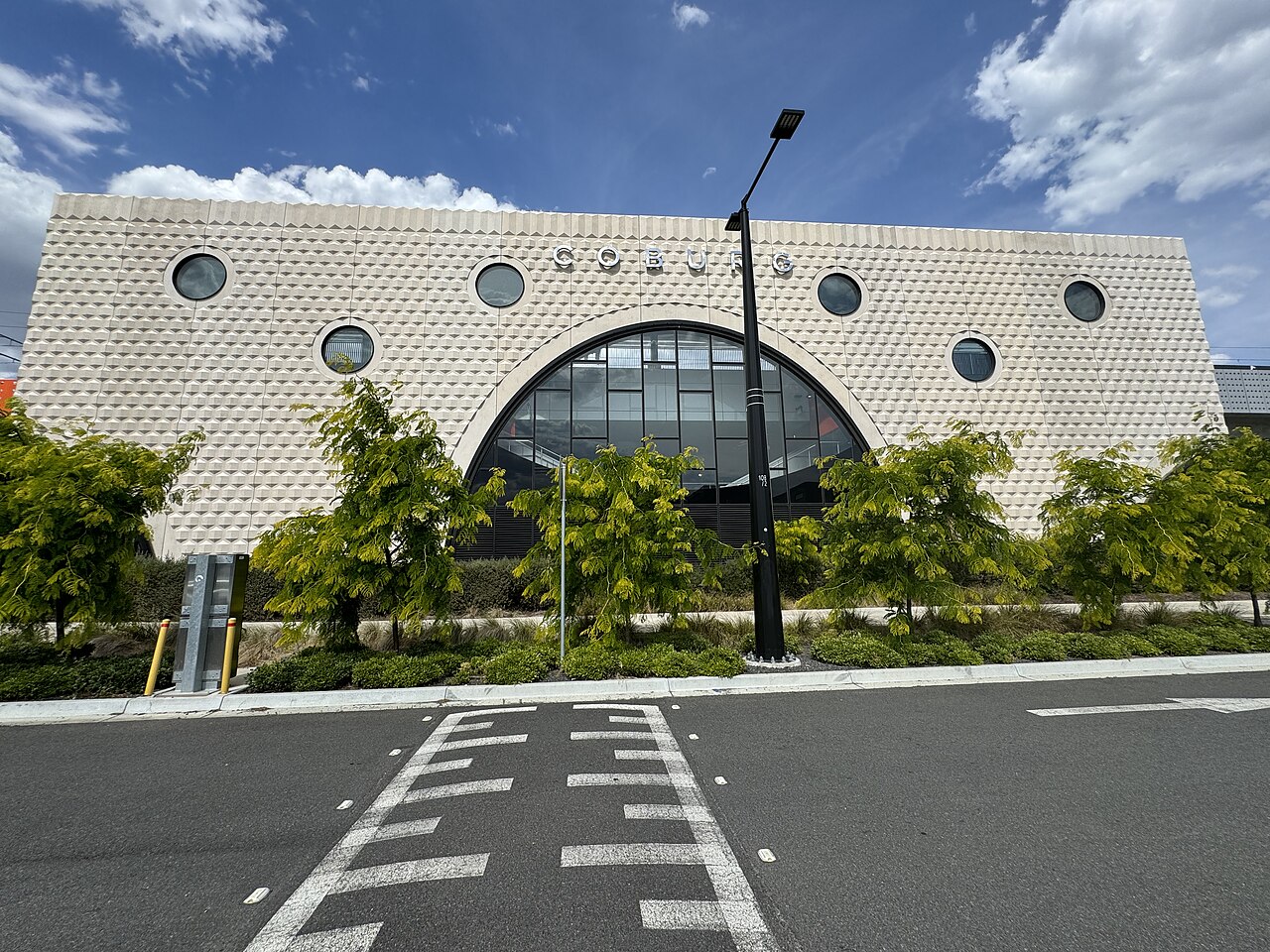 Western facade of Coburg railway station