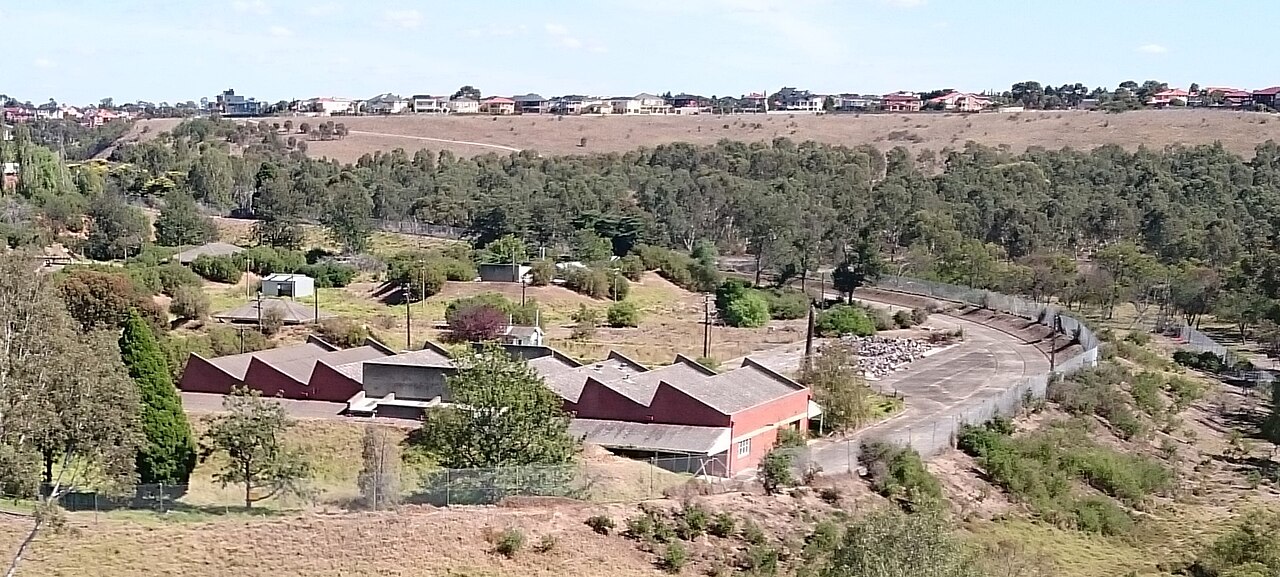 Red-roofed buildings of the Defence Explosive Factory, Maribyrnong