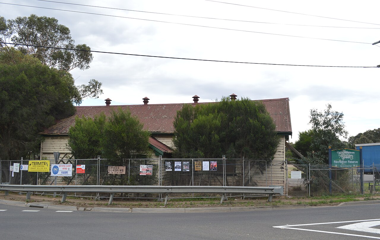 Doreen Recreation Reserve pavilion behind a fence