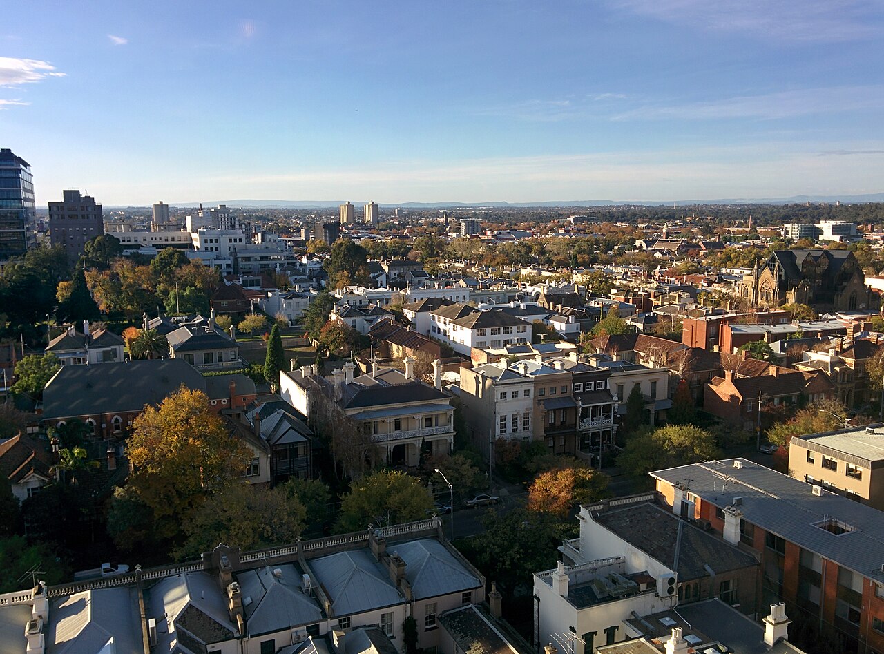 Rooftop view over East Melbourne
