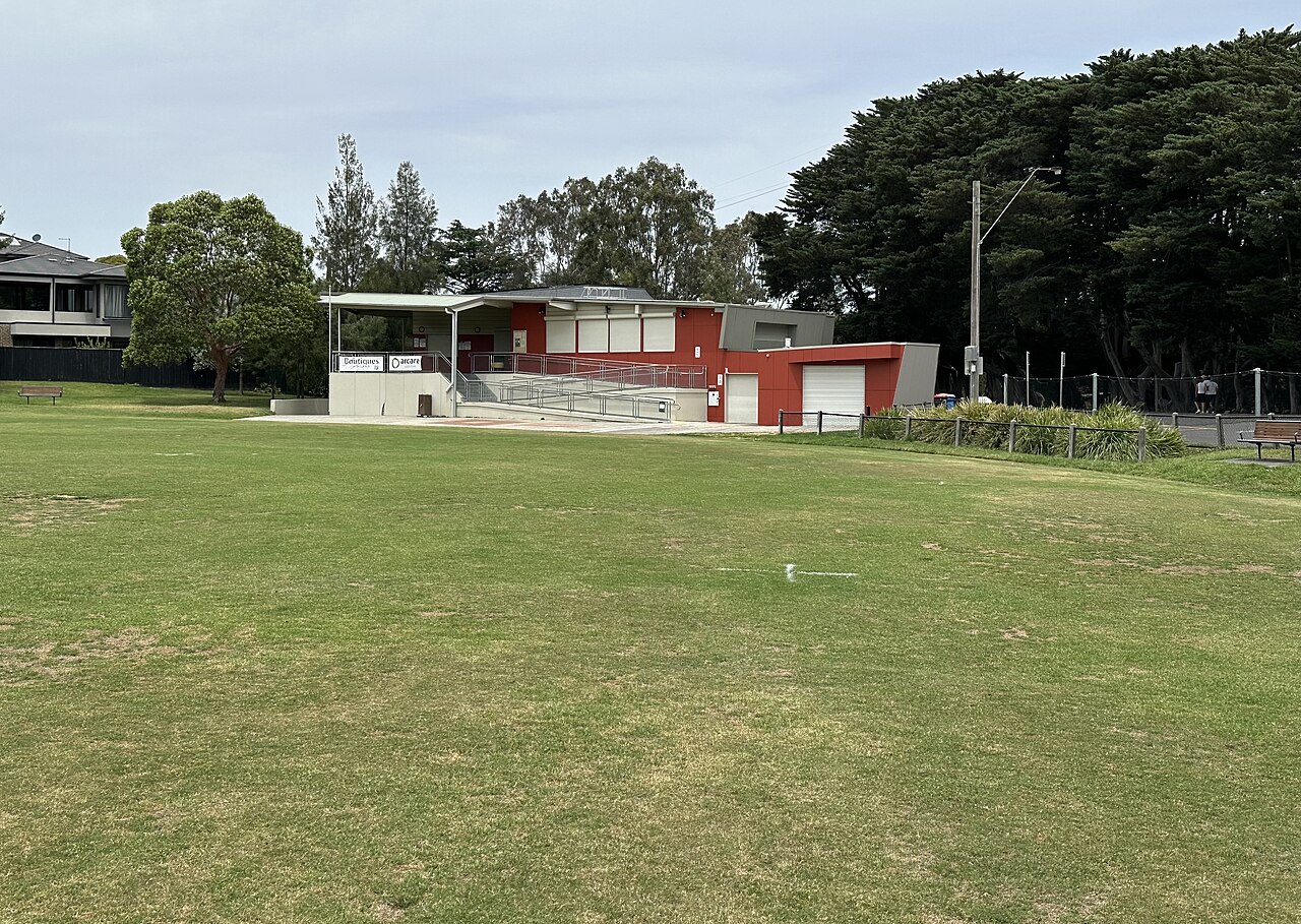 Open oval and pavilion at Eric Raven Reserve