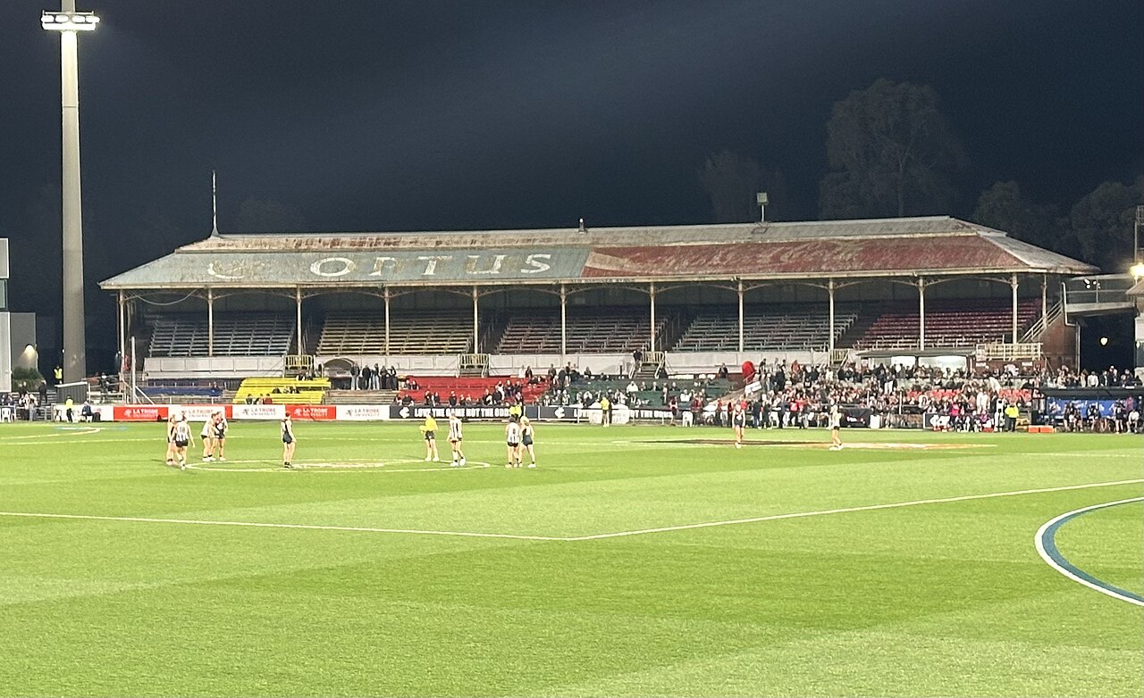 Gardiner Stand beside the oval