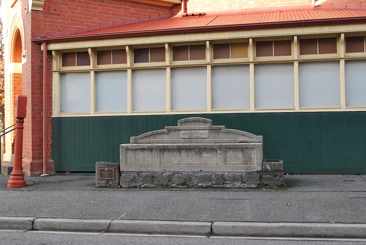 Heidelberg Bills horse trough in front of a heritage building
