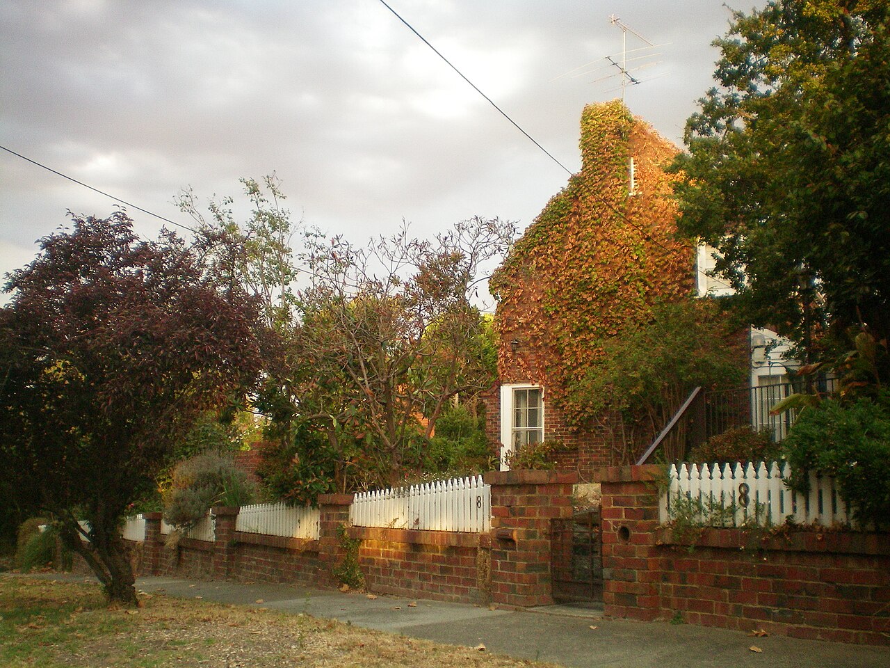 Ivy-covered brick house in Eaglemont