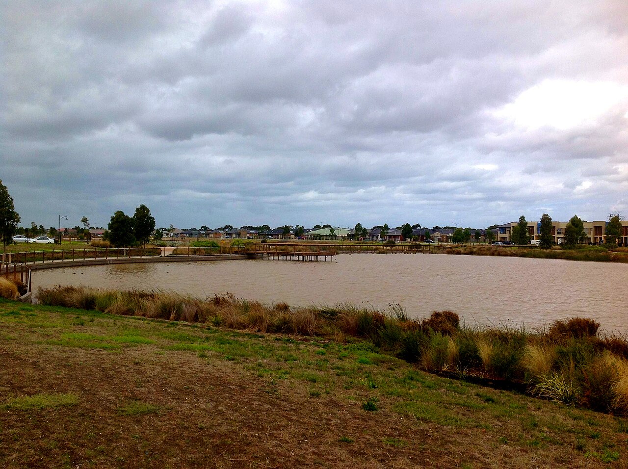 Wetland lake on Inverell Parkway, Tarneit