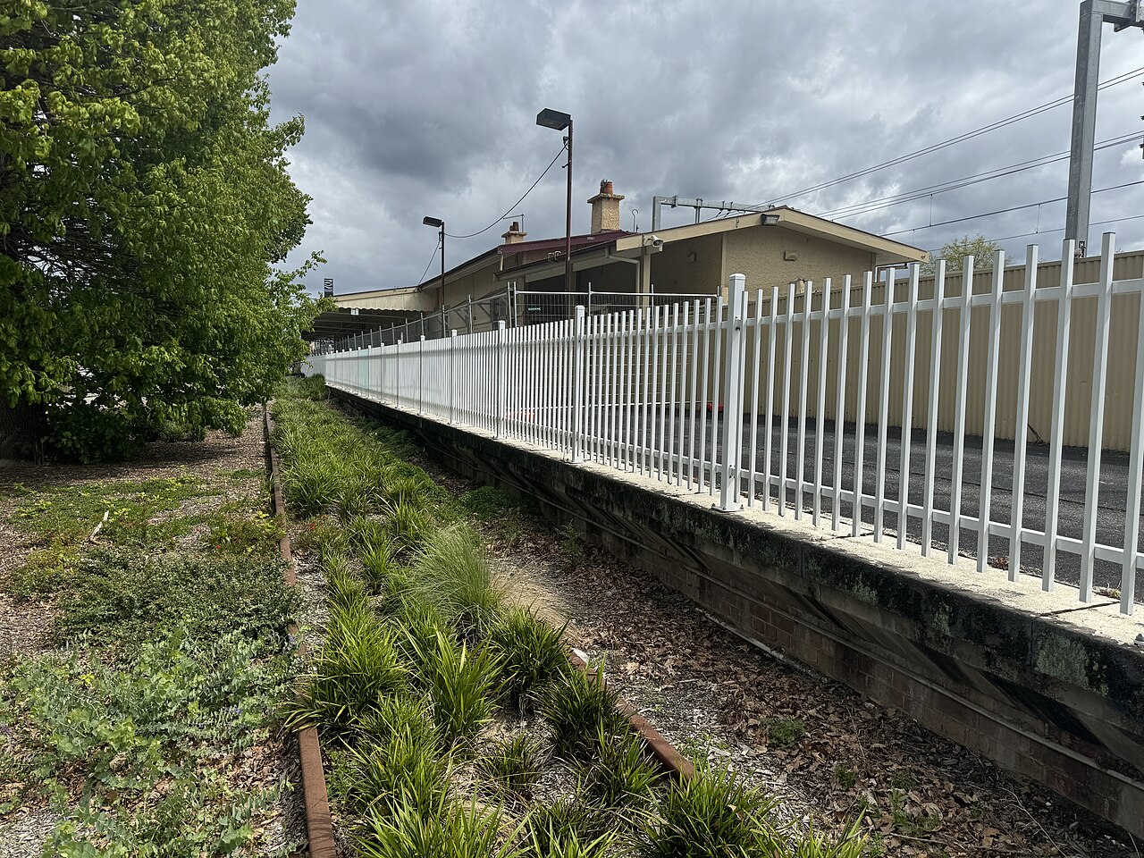 Heritage track display beside Lilydale railway station
