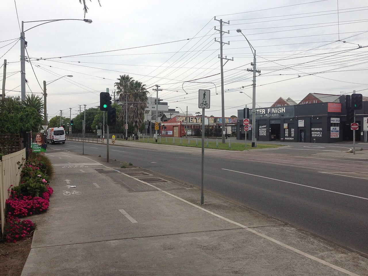 Looking north down St Georges Road