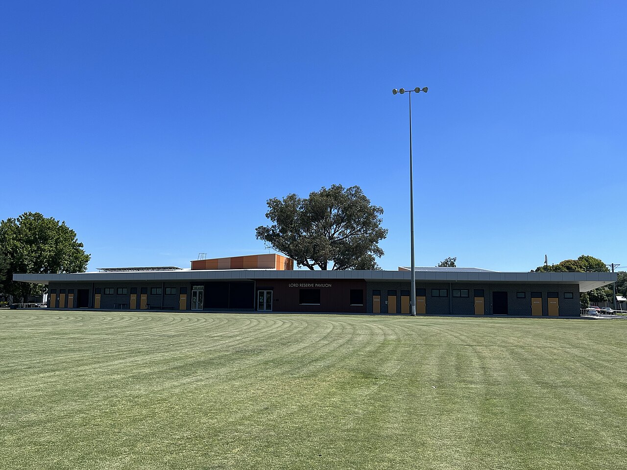 Lord Reserve Pavilion seen from the oval