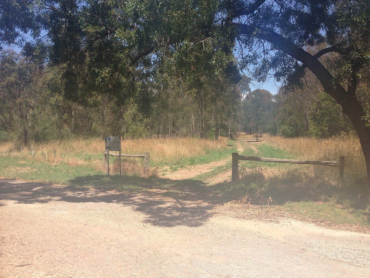 Gravel path through bushland on the Main Yarra Trail, Viewbank