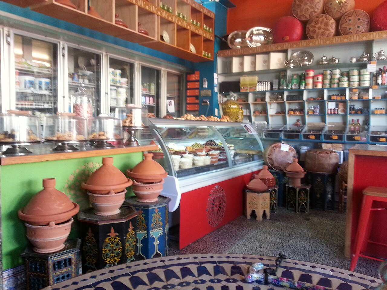 Colourful interior of the Moroccan Deli-cacy shop in Brunswick East