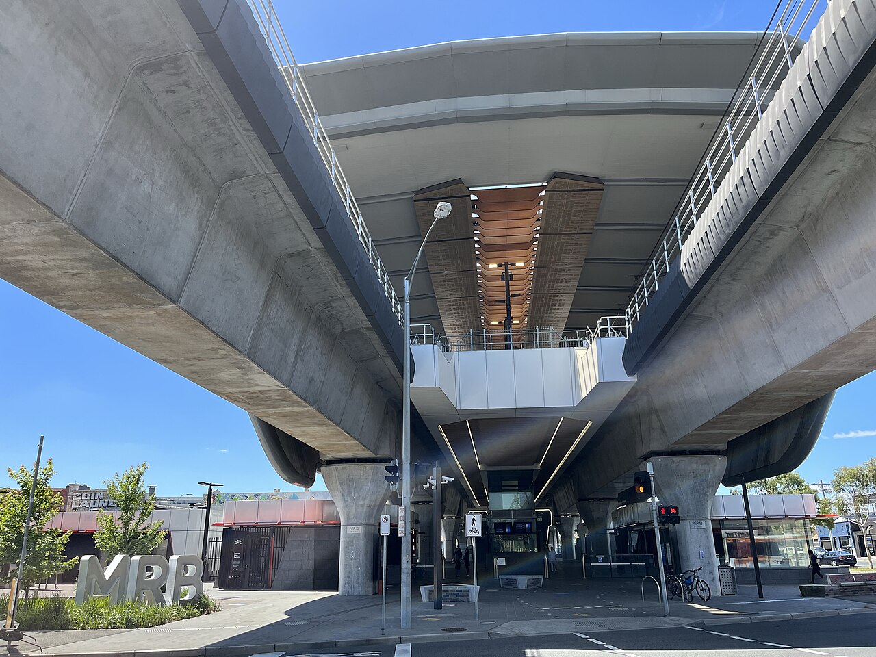 Murrumbeena station seen from Murrumbeena Road