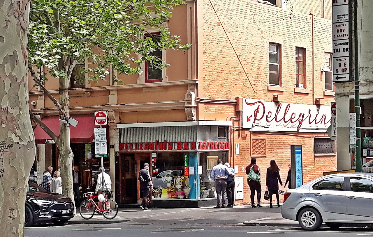 Pellegrini's cafe on Bourke Street