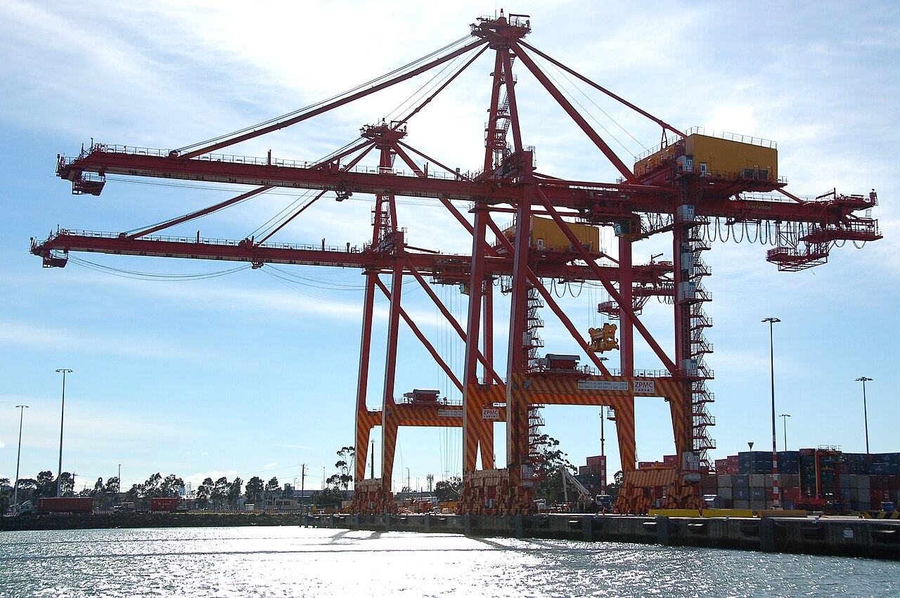 Container crane at the Port of Melbourne