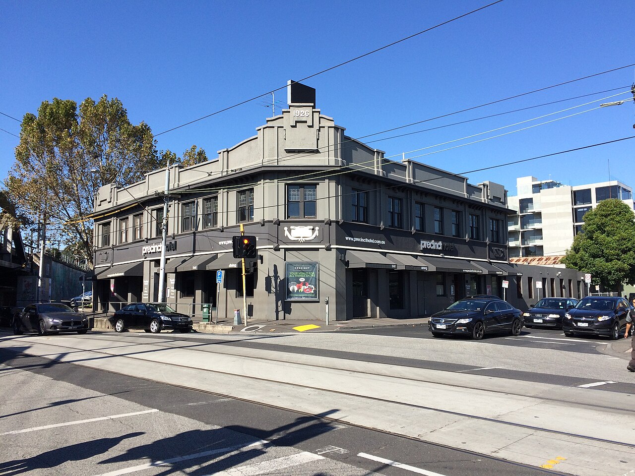 Precinct Hotel on a Swan Street corner