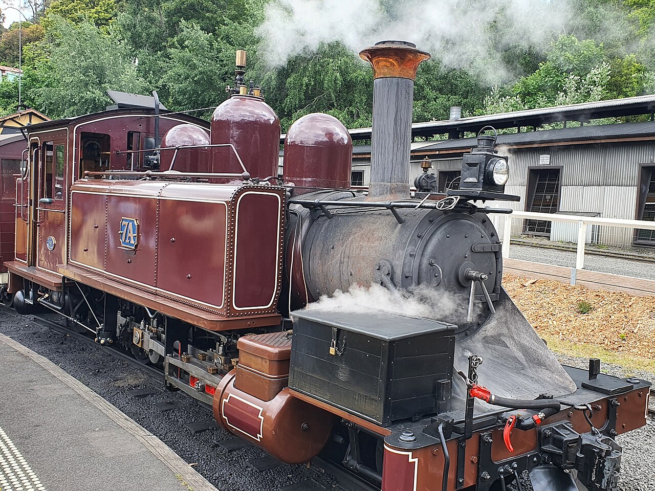 Puffing Billy steam locomotive 2 at the station