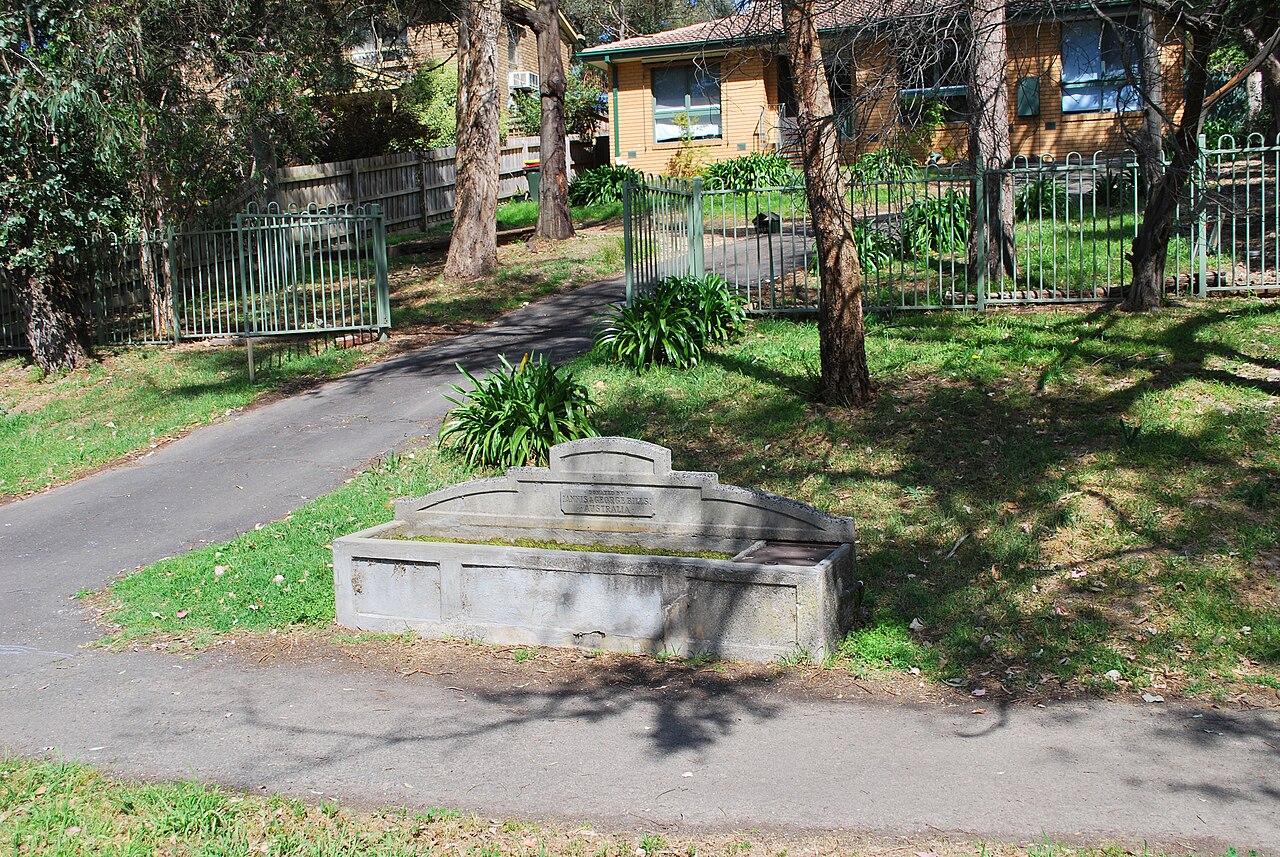 Research Bills Horse Trough beside a path