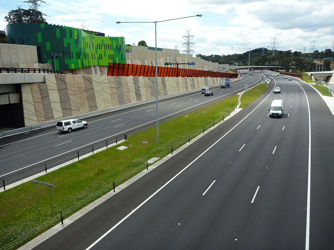 EastLink freeway lanes at Ringwood