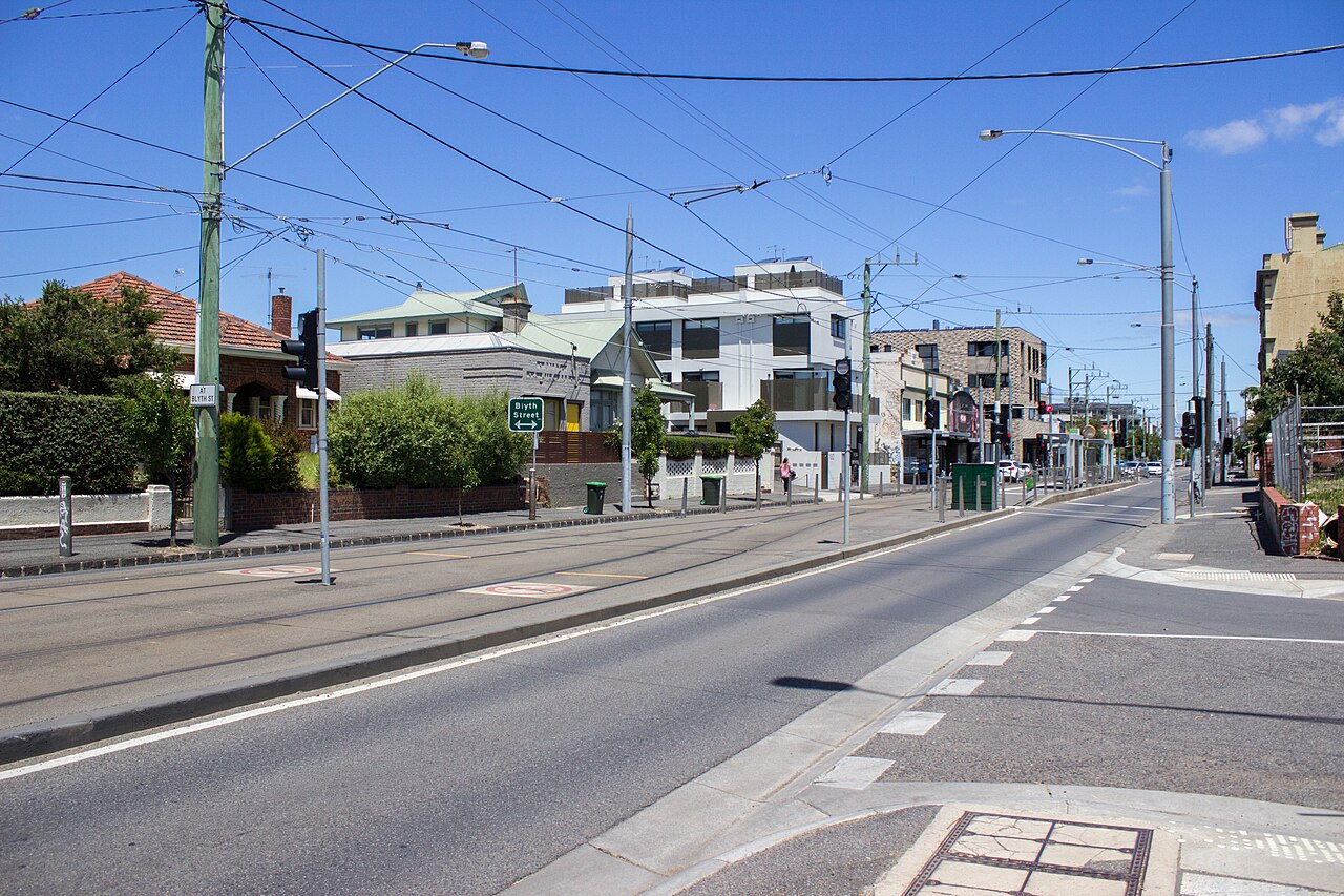 Route 96 tram terminus at Blyth Street