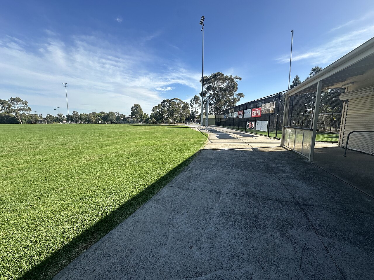 Selwyn Park oval and pavilion