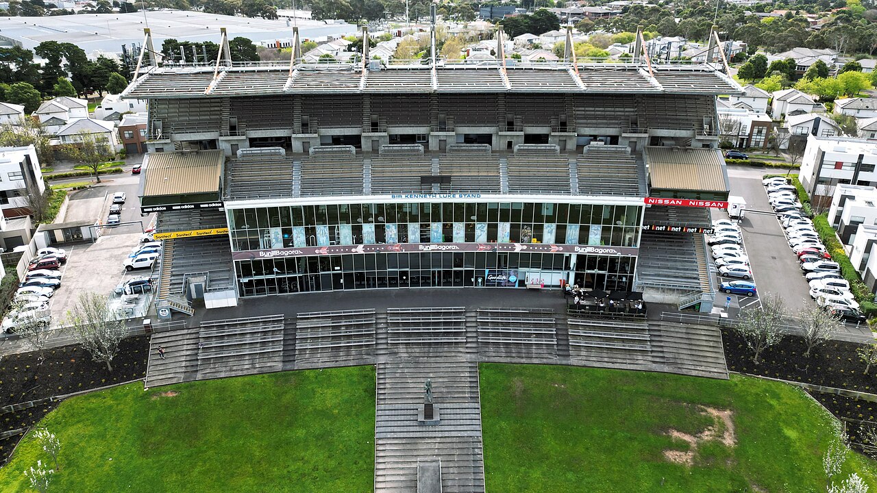 Aerial view of the Sir Kenneth Luke Stand
