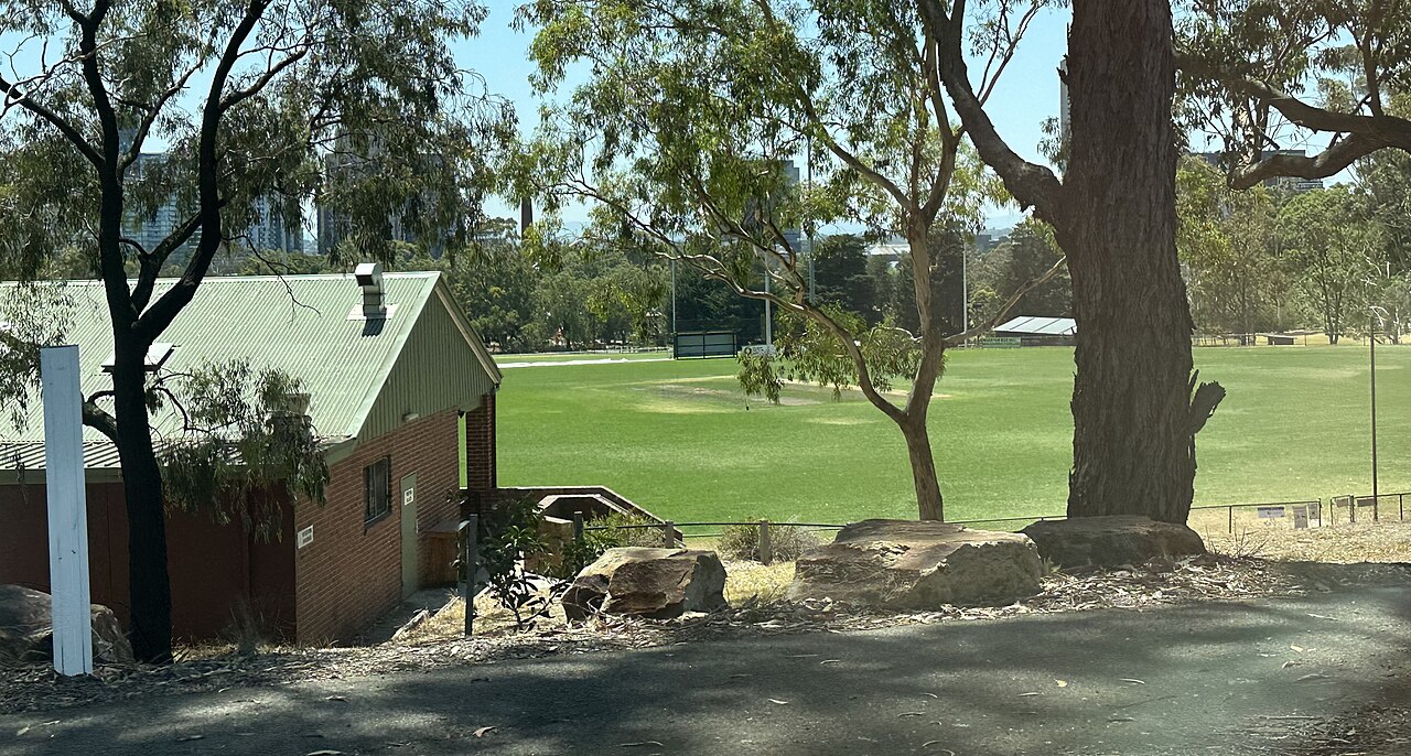 Pavilion and oval at Surrey Park Reserve