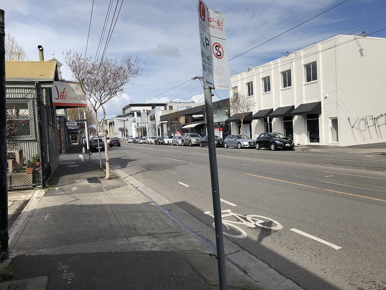 Swan Street, Richmond, on a sunny day