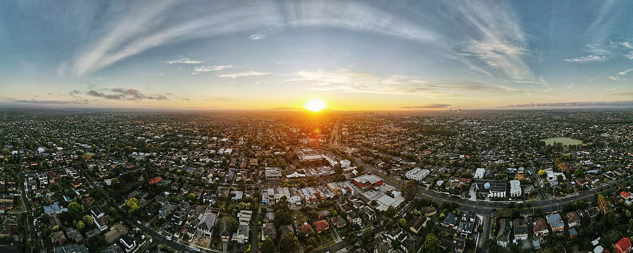 Templestowe rooftops at sunrise