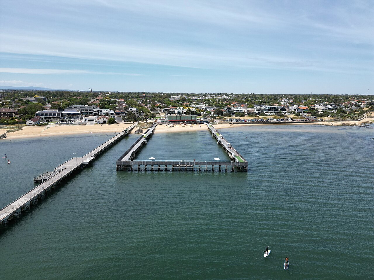 Aerial view of the Middle Brighton baths