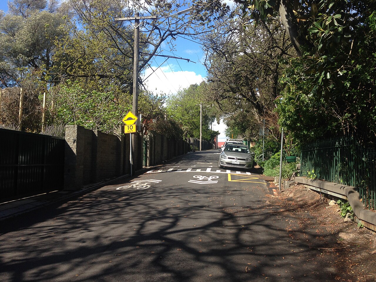 Tree-lined laneway called The Vaucluse, Richmond