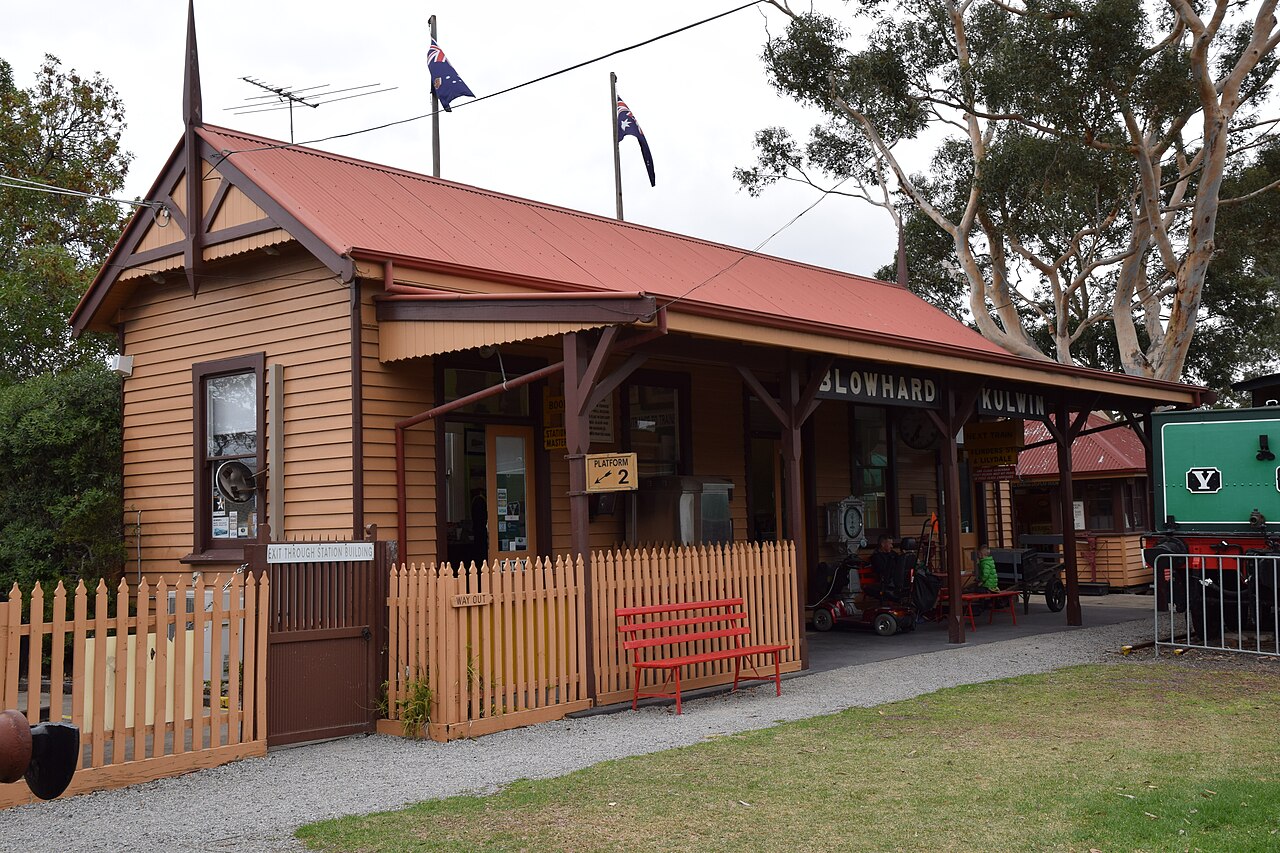 Timber station building at the Victoria Railway Museum