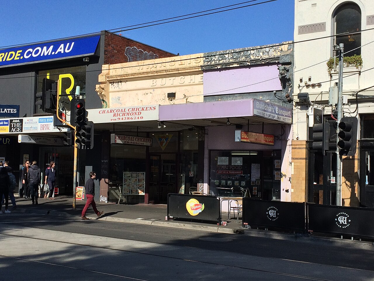 W. Angliss & Co Butchers building on a shopping strip