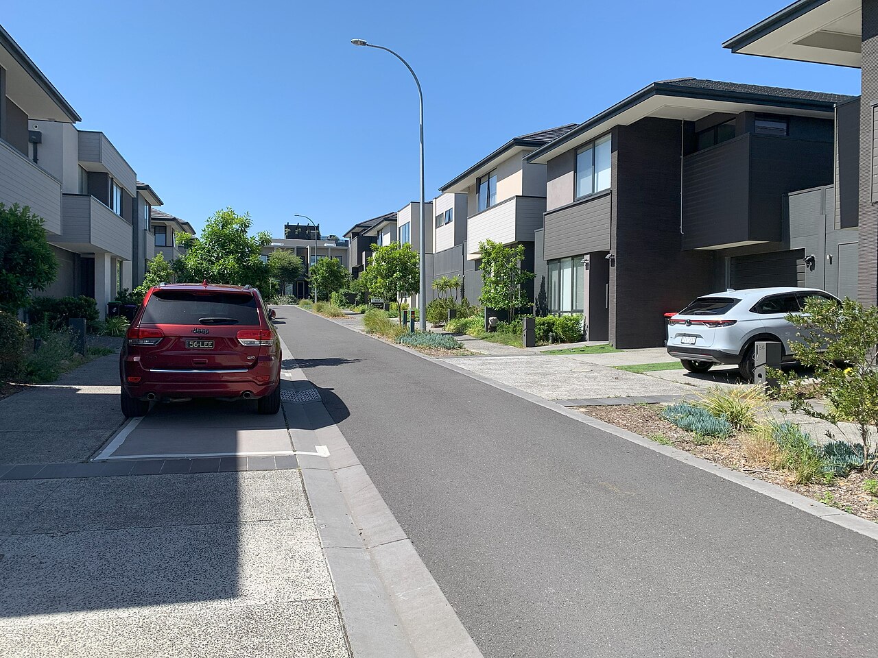 Modern houses on YarraBend Beckwith Avenue