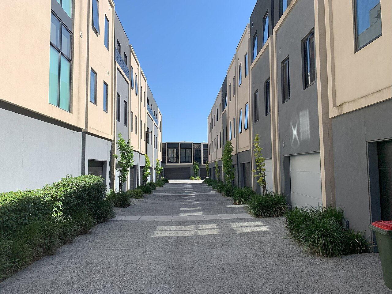 YarraBend Lane lined with townhouses