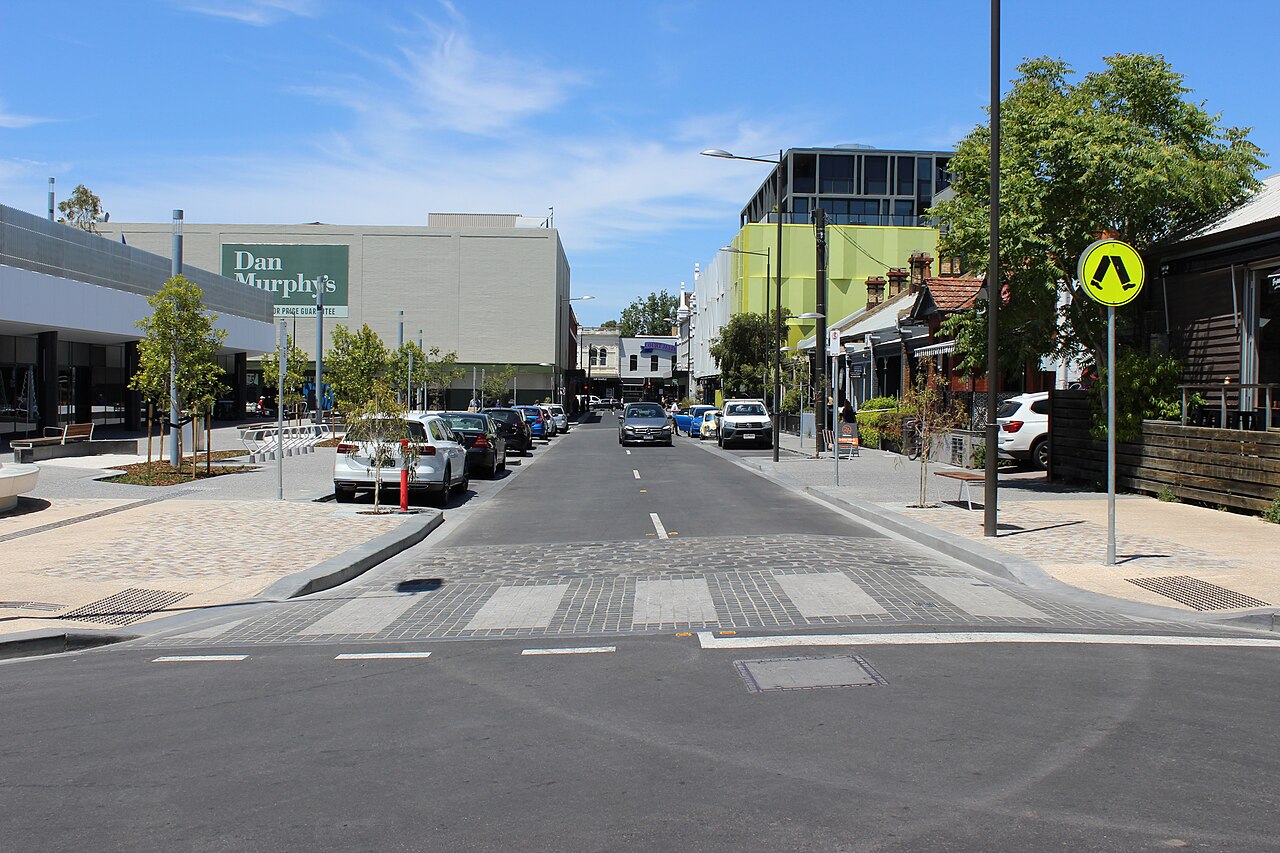 Zebra crossing off Cato Street, Prahran